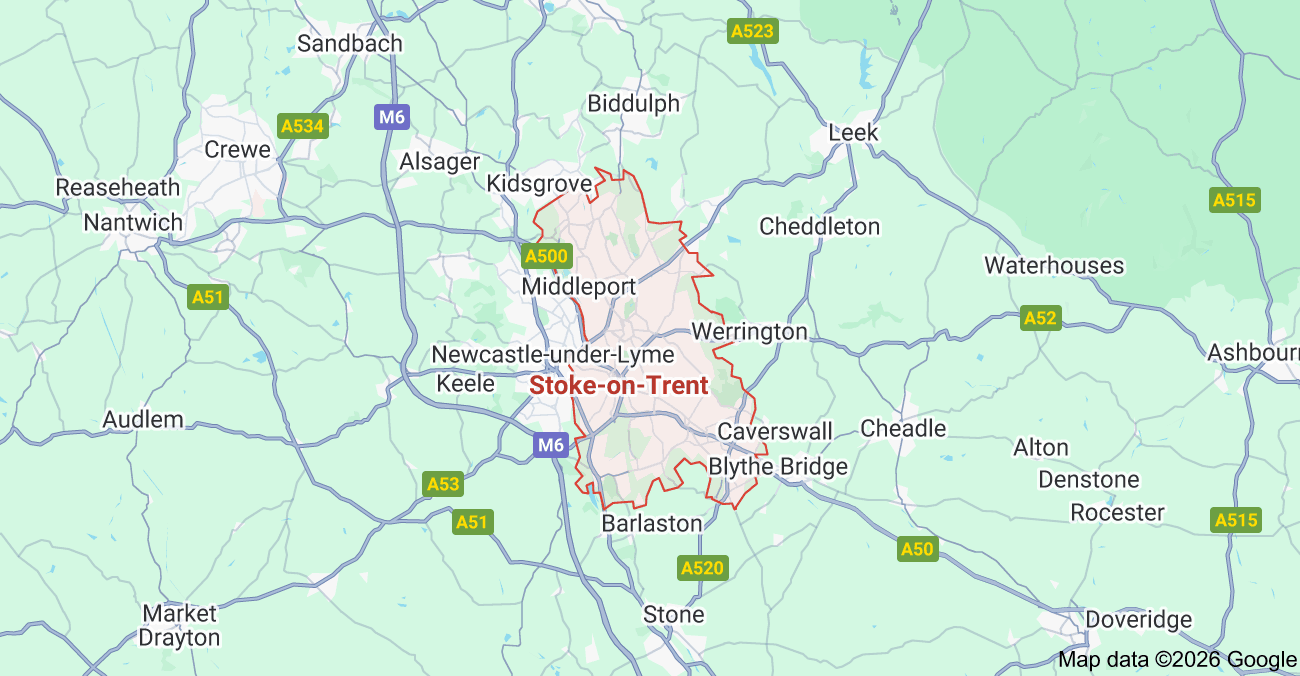 Web Design Stoke on Trent MAP