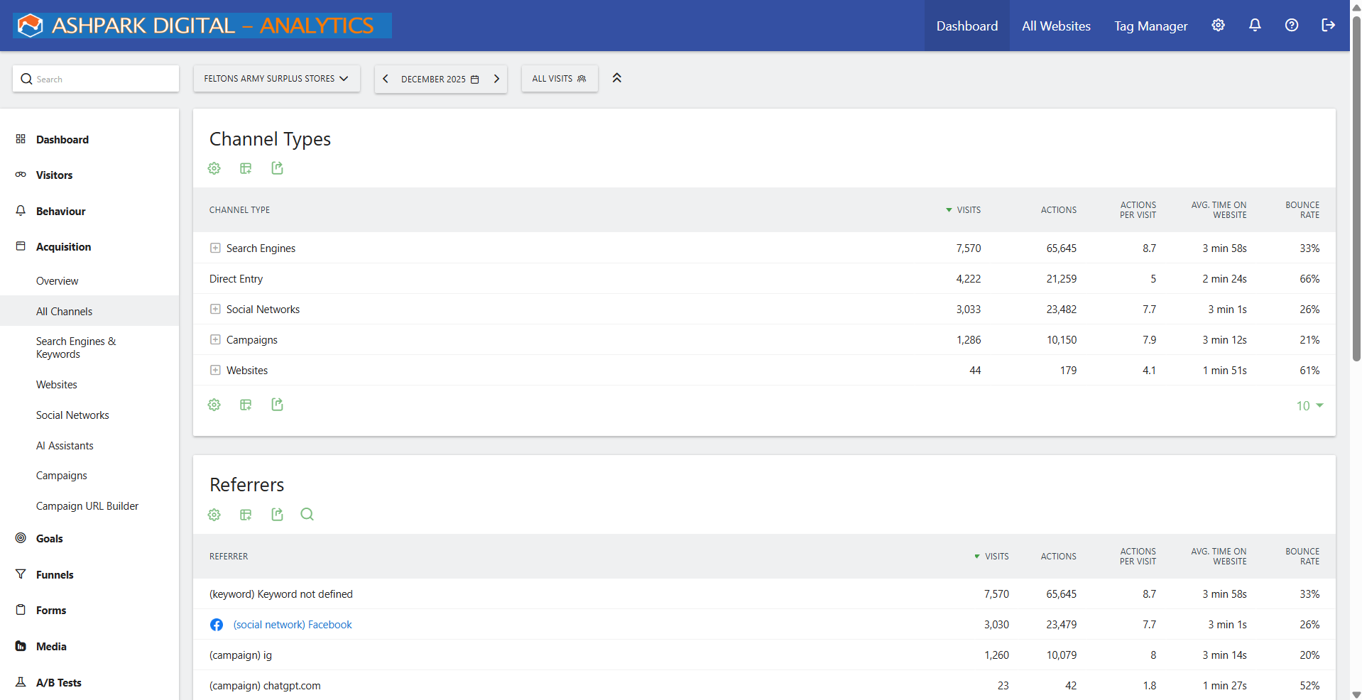 AshPark Web Design Analytics 2