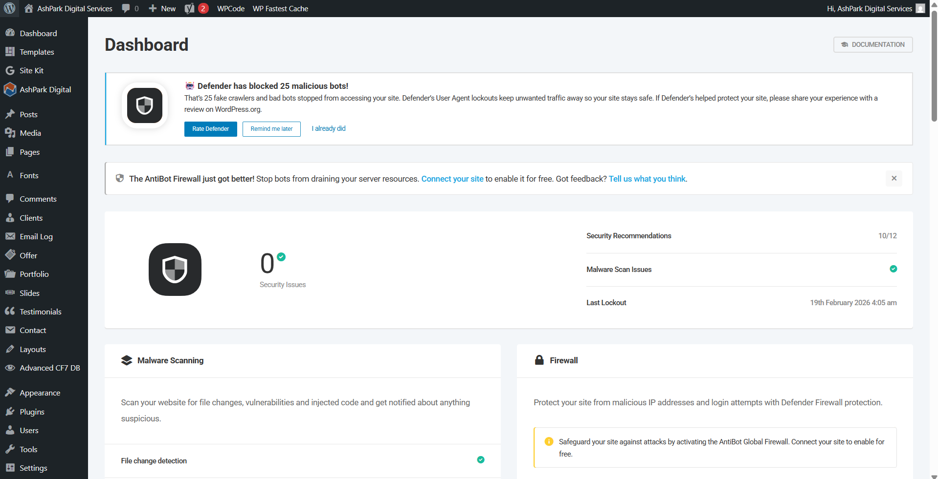 AshPark Digital Services Admin Access Panel 3